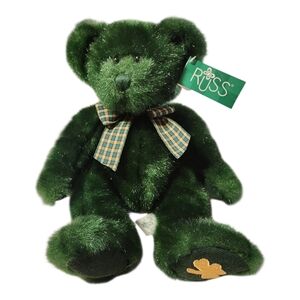 Russ Berrie Dublin Green Bear Retired #4972 St. Patricks Day 11 Inch With Tag